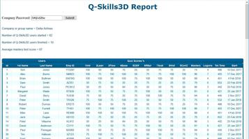 Q-Skills3D Administration (Cor 스크린샷 1