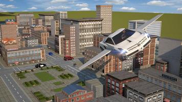futuristic flying car 3d ảnh chụp màn hình 3