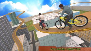 rooftop bicycle Simulator Affiche
