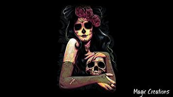 Mexican Skull Wallpaper Affiche