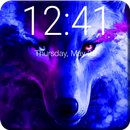 Neon Magic Wolf Screen Lock APK