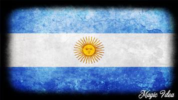 Argentina Flag Wallpaper poster