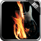 Fire Guitar Wallpaper-icoon