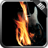 Fire Guitar Wallpaper icône