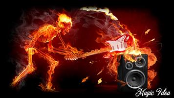 Fire Guitar Wallpaper capture d'écran 3
