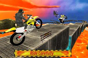 Super Off Road Bike Lava Stunt de los simios Poster