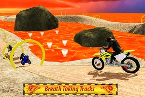 Super Off Road Bike Lava Stunt de los simios captura de pantalla 1