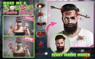 Zombie Bildbearbeitung 😨 Gesichtsmasken App Screenshot 7