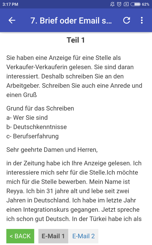 Schreiben Zertifikat A1 A2 B1 B2 Brief Oder Email For Android Apk