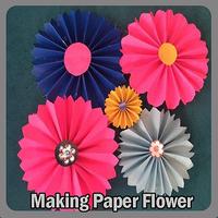 Making Paper Flower Plakat