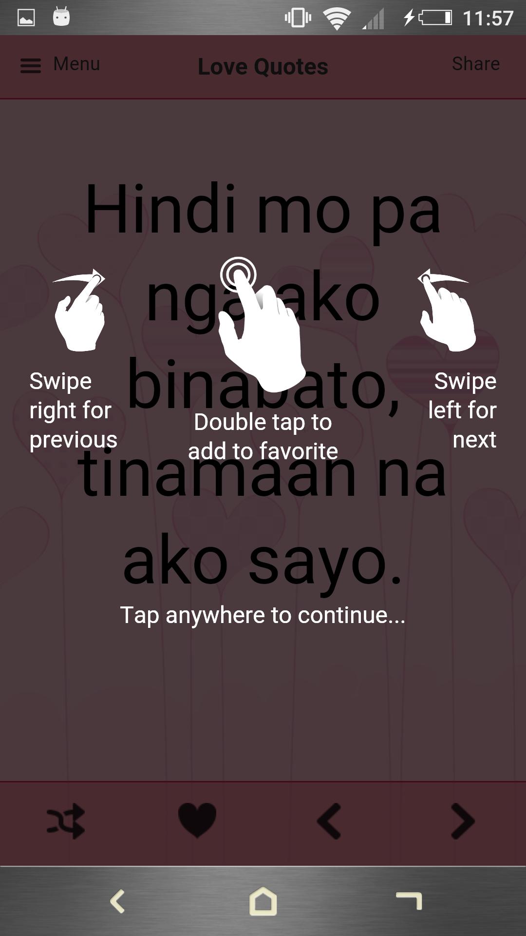 Cute Tagalog Quotes For Her - Short Quotes : Short Quotes