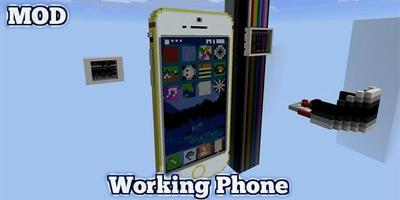 Working Phone Mod MCPE Affiche