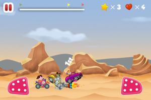 Masha vs Peppy and Bear World Racing Game الملصق