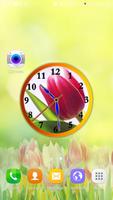 Tulips Clock Live Wallpaper syot layar 1
