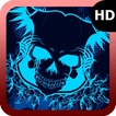 ”Blue Skull Wallpaper
