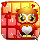 Cute Owl Emoji Keyboard App আইকন