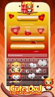 برنامه‌نما Cute Owl Emoji Keyboard App عکس از صفحه