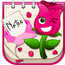 Application Notes Mémo Thème Rose APK