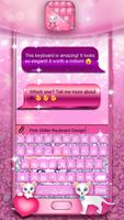 Pink Glitter Keyboard Design اسکرین شاٹ 2