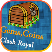 Gems,Coins Clash Royal prank icon