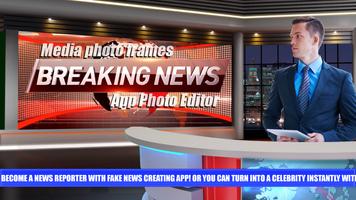 Media Photo Frames: Breaking News App Photo Editor penulis hantaran