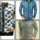 Batik Shirt Design Modern Man icon