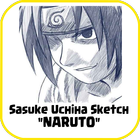 Menggambar Sasuke Uchiha ikona
