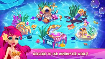 Mermaid Princess Underwater Games পোস্টার