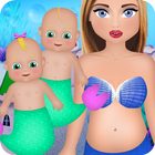 mermaid baby twins games icône