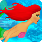 mermaid swimming underwater icon