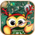 Merry Christmas Owls Keyboard icône