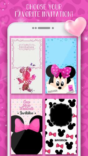 Minni Mouse رسالة دعوة صانع بطاقة For Android Apk Download