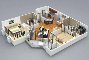 Minimalist 3D Home Design โปสเตอร์