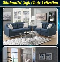 Minimalistische Sofa Stuhl Kollektion Plakat