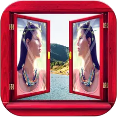 Spiegeleffekt und Aufkleber