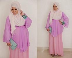 Model of maternity clothes hijab Affiche