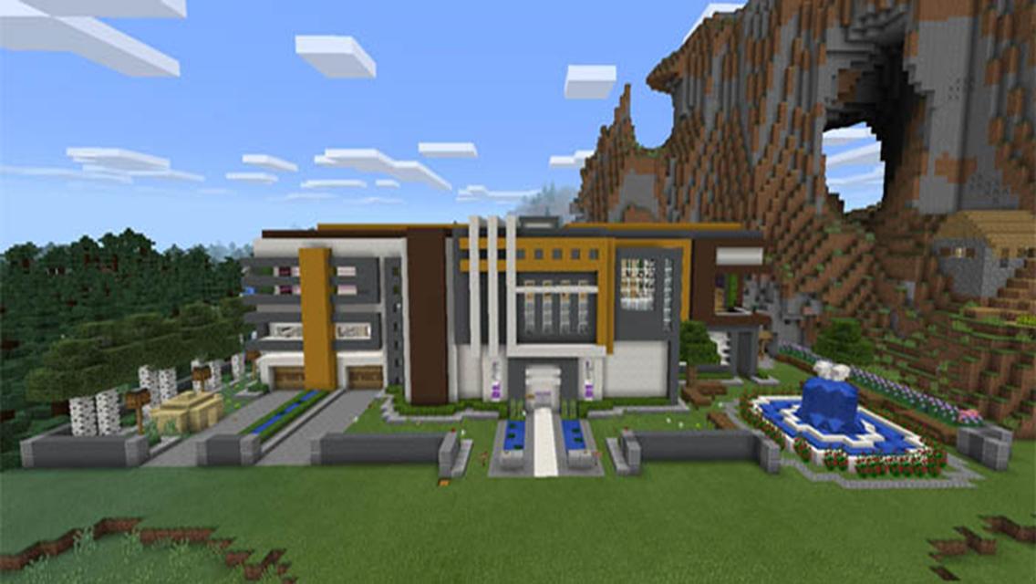 Map Modern Mansion Redstone For Minecraft Mcpe For Android Apk Download