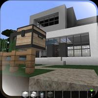 Modern Minecraft House Design Affiche