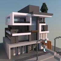 Modern Minecraft House poster