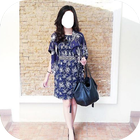 modern batik dress icon