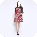 Modern Batik Dress Pinterest ikon