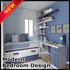 Design de chambre à coucher moderne icône