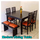 Mesa de jantar moderna ícone