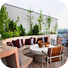 Moderne Terrassengestaltung Zeichen