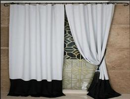 Modernes Fenster Vorhang Design Plakat