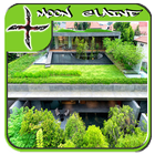 Moderne Roof Garden Design Zeichen