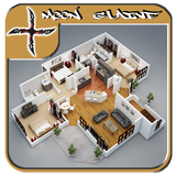 Diseño piso 3D icono