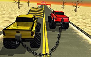 Chained Cars Racing Games Stunt Truck Driver 3D โปสเตอร์