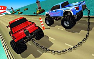 Chained Cars Racing Games Stunt Truck Driver 3D ภาพหน้าจอ 1