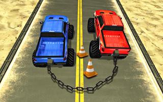 Chained Cars Racing Games Stunt Truck Driver 3D ภาพหน้าจอ 2